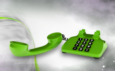 Digital illustration of Telephone in colour backgroundの写真素材
