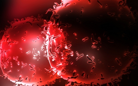 Digital illustration of  Monocyte Virus  in colour  background 	の写真素材