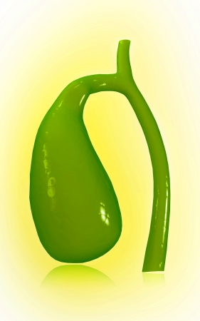 Digital illustration of pancreas  in colour background 	の写真素材