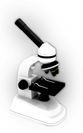 Digital illustration   of microscope in colour background	の写真素材