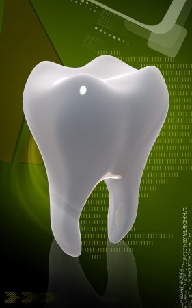 Digital illustration of teeth in colour  background  	 の写真素材