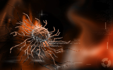 Digital illustration  of stem cell in   colour background  	の写真素材