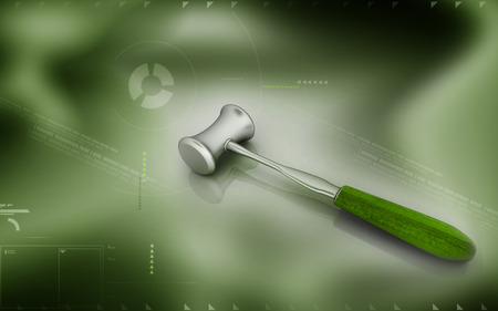 Digital illustration Medical Hammer in colour background 	の写真素材