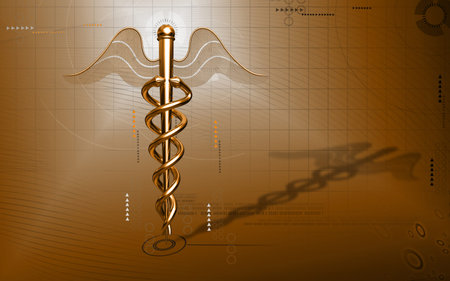 Digital illustration of Medical symbol in  colour background	の写真素材