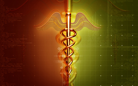 Digital illustration of Medical symbol in  colour backgroundの写真素材
