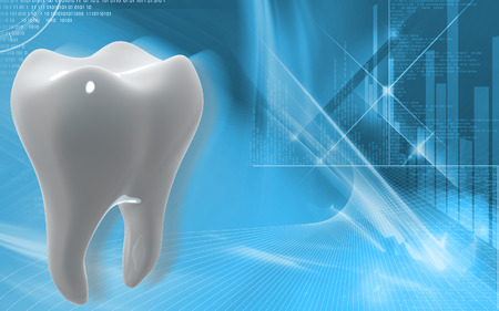 Digital illustration of teeth   in colour  backgroundの写真素材