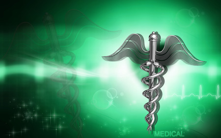 Digital illustration of Medical symbol in  colour backgroundの写真素材