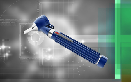 Digital illustration of Otoscope  in   colour backgroundの写真素材
