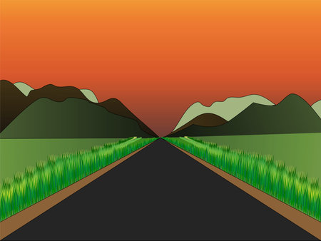 Speed on Highwayのイラスト素材