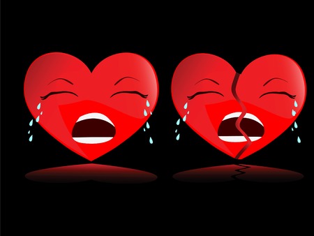 heart break(vector)のイラスト素材