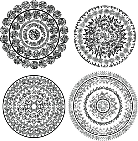 Henna mandala Design,very elaborate and easily editableのイラスト素材