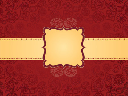 Antique Henna Bannerのイラスト素材