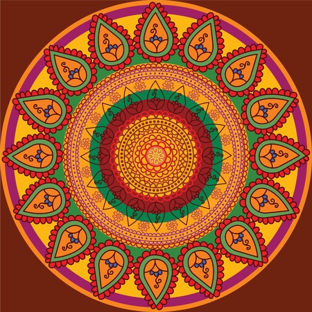 Henna Mandala Backgroundのイラスト素材