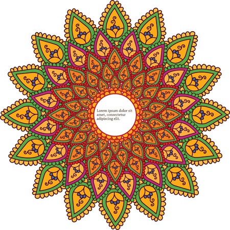 Henna Mandala Backgroundのイラスト素材