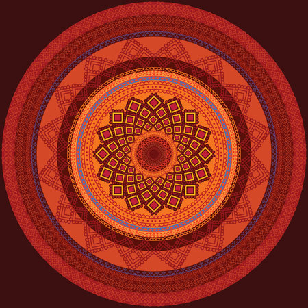 Colourful Henna Mandala Design