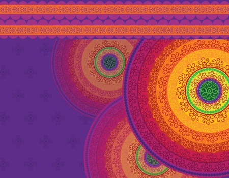 Colourful Henna Mandala Backgroundのイラスト素材