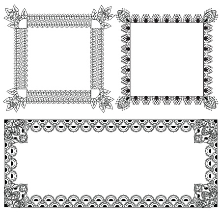 Henna Framesのイラスト素材