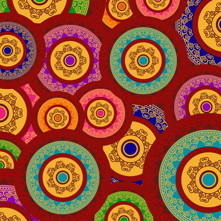 Indian Pattern - Detailed and easily editableのイラスト素材
