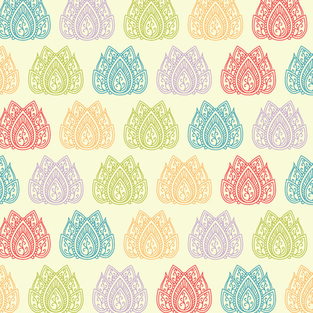 Indian Pattern - Detailed and easily editableのイラスト素材