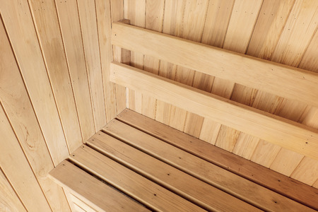 Sauna wooden Benchの写真素材