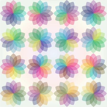 Bright Geometric flower Patternのイラスト素材