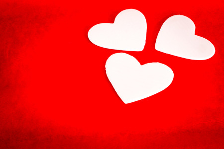 heart shape on red background from icing candy, for valentineの写真素材