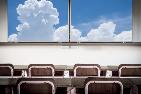 Blue sky with cloudsの写真素材