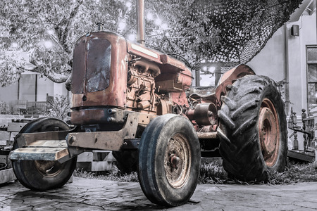 Oldfashioned Tractorの写真素材
