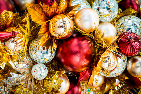 Christmas balls and decorationの写真素材