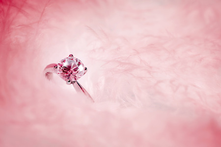 Diamond ring, soft focus processの写真素材