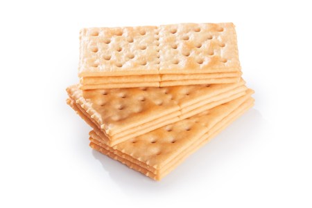 Tasty biscuits isolated on white background.の写真素材