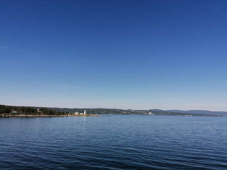 view of the sea from the seaの写真素材