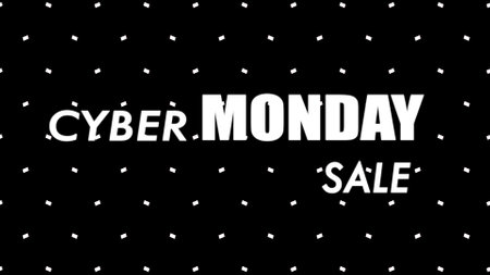 Cyber Monday sale text with small glowing shapesの写真素材