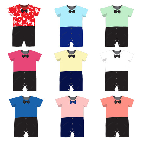 Christmas wear Baby boy ,Vector illustration.のイラスト素材