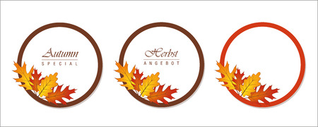 Autumn sale flyer template vector illustration EPS10のイラスト素材