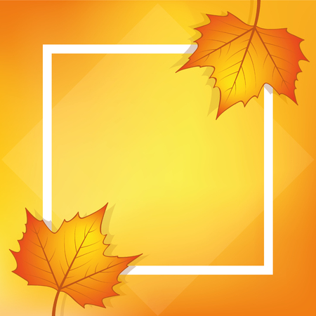 orange background autumn leaves vector illustration EPS10のイラスト素材