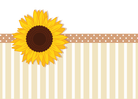 SSunflower dotted line decoration vector illustration EPS10のイラスト素材