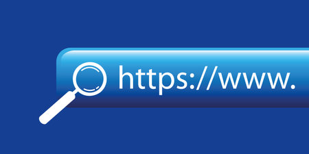 https search website blue background vector illustration EPS10