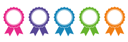 champion award medals colorful set vector illustration EPS10のイラスト素材