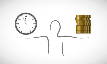 business concept about time and money vector illustration EPS10のイラスト素材