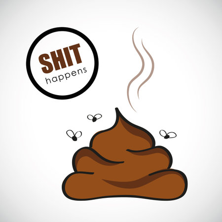 brown poop shit happens typography