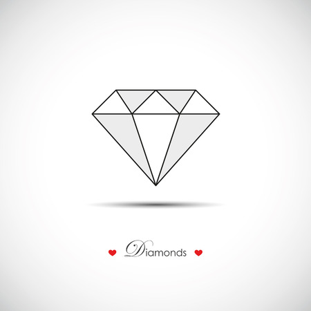 shiny diamond brilliant symbolのイラスト素材