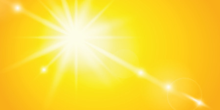 sunshine bright sky yellow background vector illustrationのイラスト素材