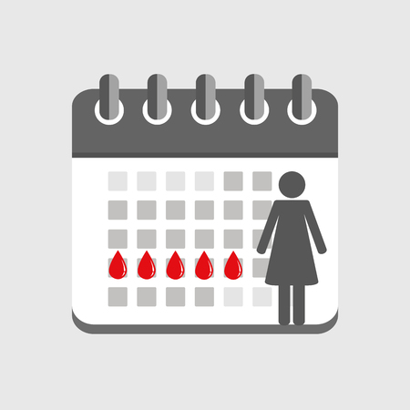 menstruation calendar red signs of menstrual cycleの写真素材