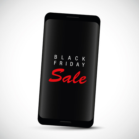 Black Friday sale new modern smartphone advertisingのイラスト素材