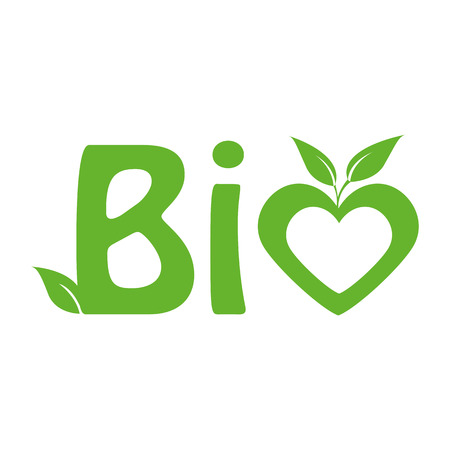 green bio icon for healthy food vector illustration EPS10のイラスト素材