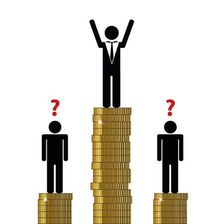 gap between rich and poor finance pictogram vector illustration EPS10のイラスト素材
