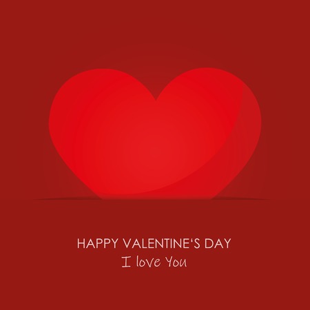 red heart greeting card for valentines day vector illustration EPS10のイラスト素材
