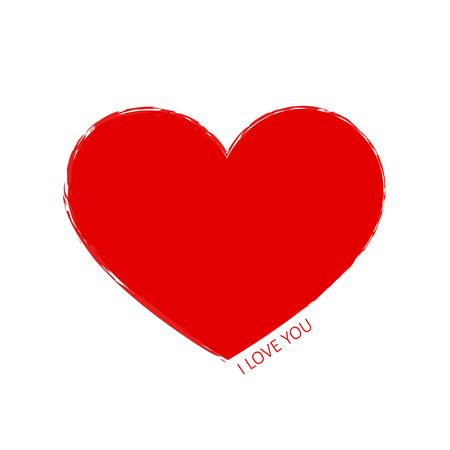 red heart icon pictogram I love you vector illustrationのイラスト素材