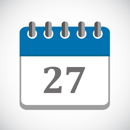 vector illustration of blue calendar 27 icon EPS10のイラスト素材